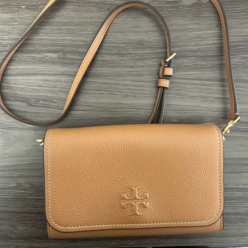 Tory Burch Brown Leather Crossbody Bag